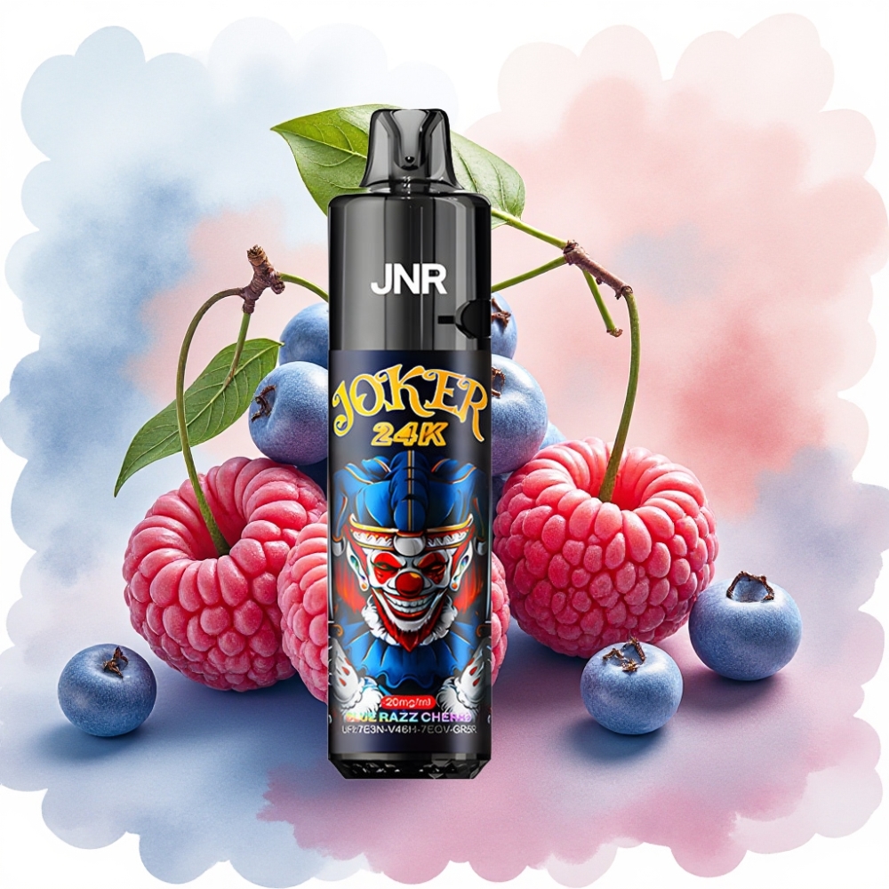 JNR Joker 24K Puffs 2+10ml قابل لإعادة التعبئة نكهة التوت الأزرق والكرز