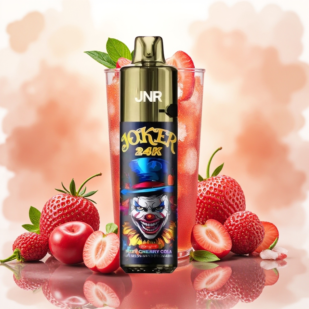 JNR Joker 24K Puffs 2+10ml Refillable Pod جهاز فيب قابل لإعادة الملء بنكهة الكرز الغازي كولا