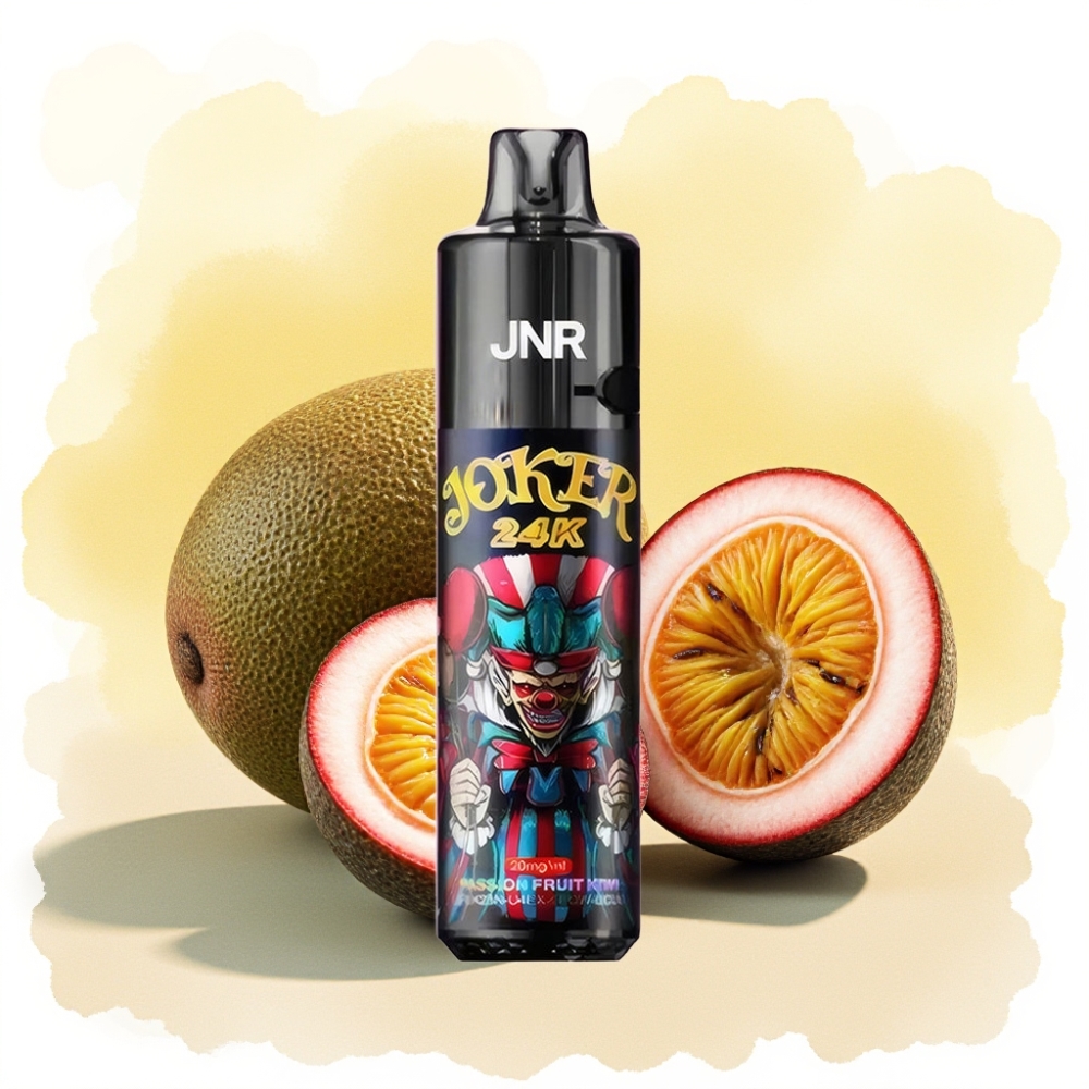 JNR Joker 24K Puffs شعلة فواكه العاطفة والكيوي مع بطارية 800mAh وشحن Type-C