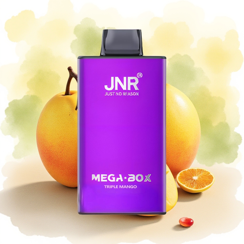 JNR Mega Box 25000 نفخة سيجارة إلكترونية مانجو ثلاثي بسعة 30مل وبطارية 850mAh