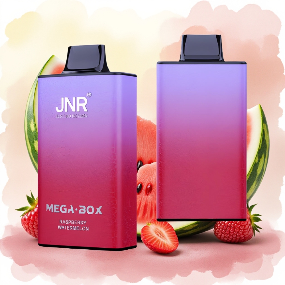 JNR Mega Box 25000 نفخة - توت عَليّ وبطيخ - 30مل، شحن سريع
