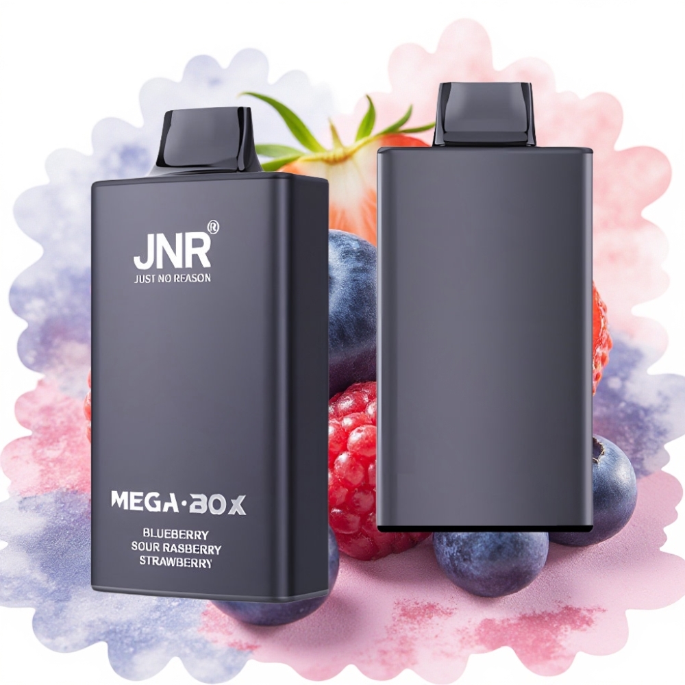JNR Mega Box 25000 نفخة سجارة إلكترونية بنكهة التوت الأزرق والفراولة الحامضة