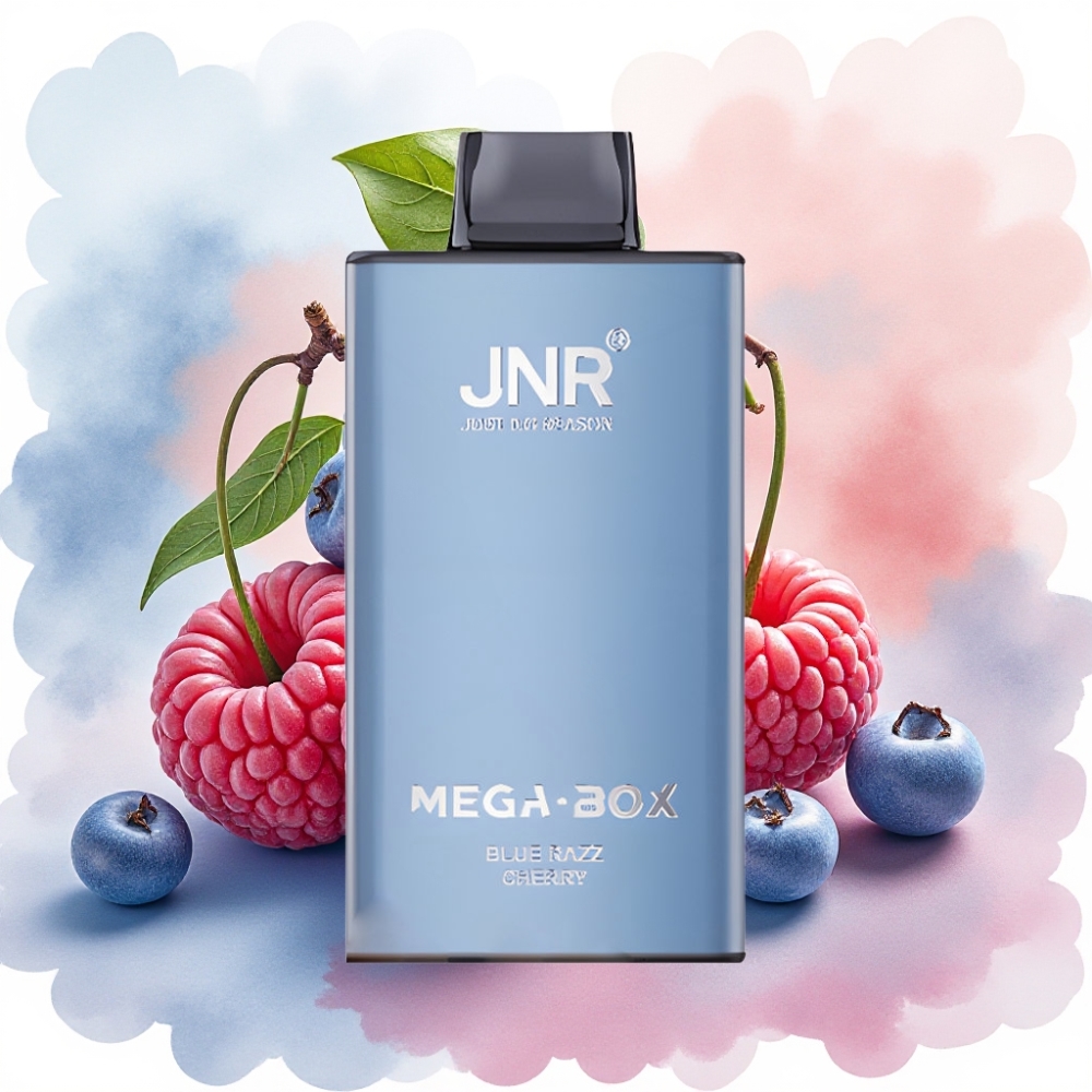 JNR Mega Box 25000 نفخة شيشة إلكترونية بتفاحتين أزرق وكريز