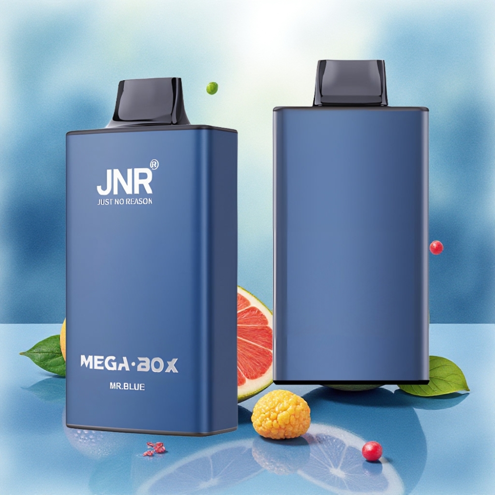 JNR Mega Box 25000 نفخة سيجارة إلكترونية بتصميم مزدوج مع نكهة مستر بلو