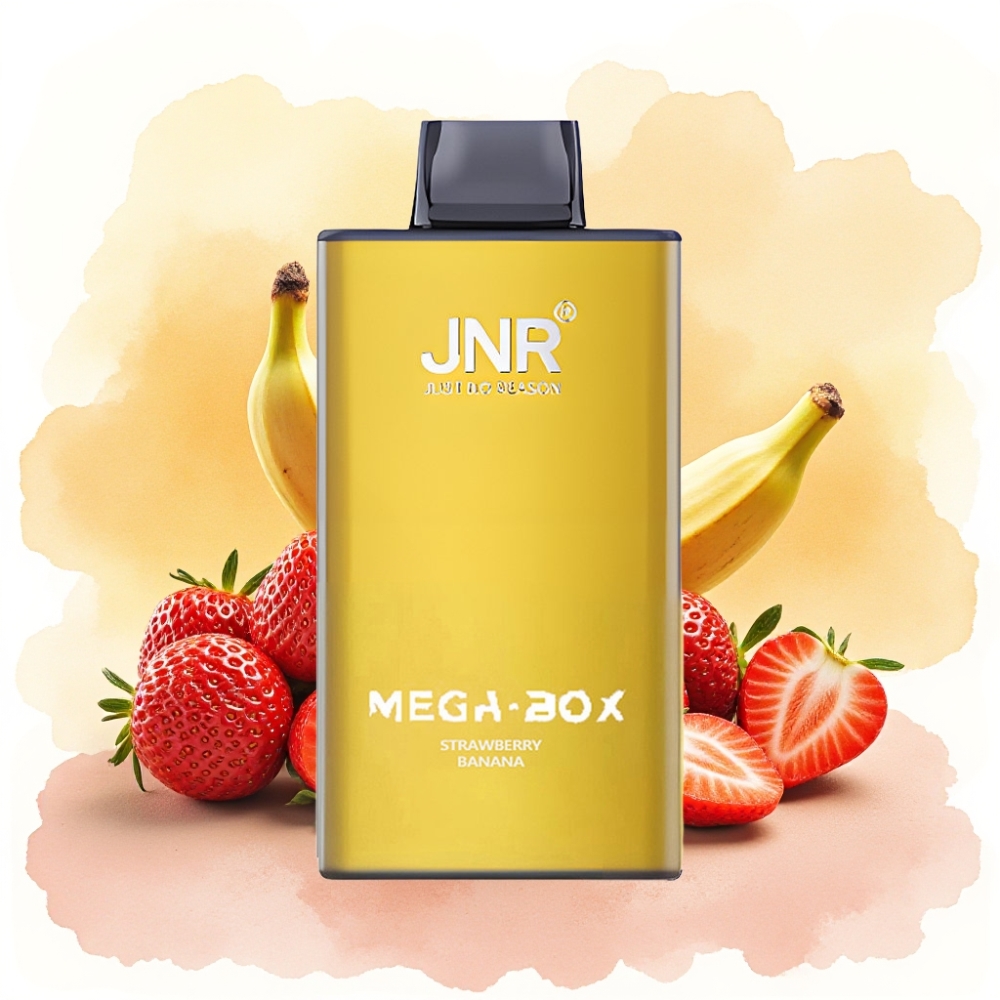 JNR Mega Box 25000 نفخة بخاخ قابل للتخلص بنكهة الفراولة والموز