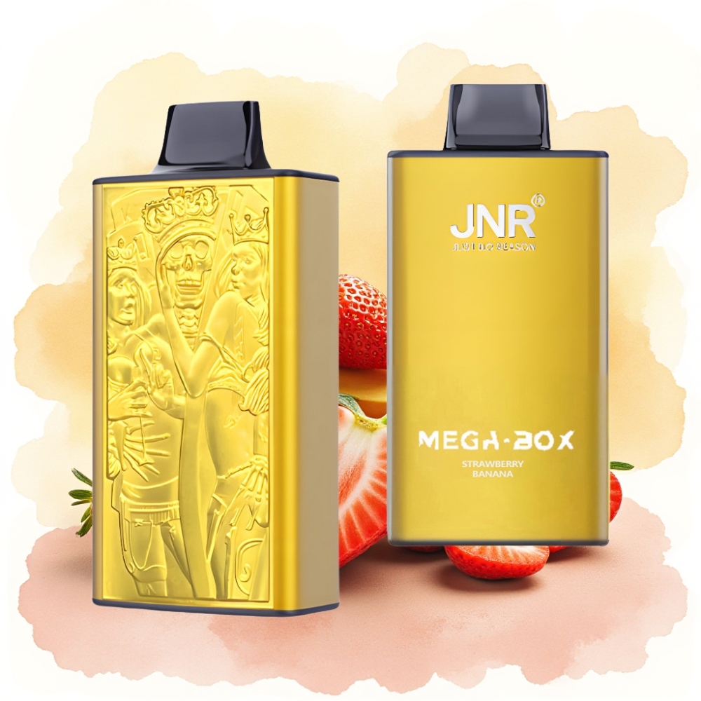 JNR Mega Box 25000 نفخة بخاخ قابل للتخلص بنكهة الفراولة والموز