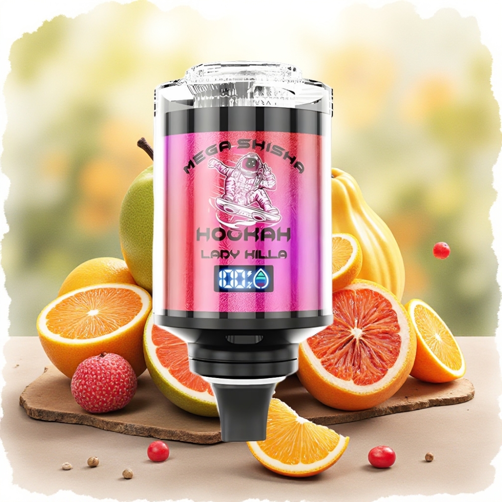JNR Mega Shisha Hookah 100K شاشة ذكية 2200mAh سيدة القاتلة