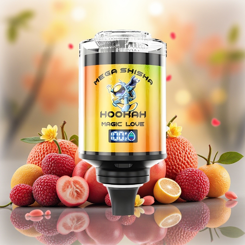 JNR Mega Shisha Hookah 100K شاشة ذكية سعة 60ml نوع-C سحر الحب