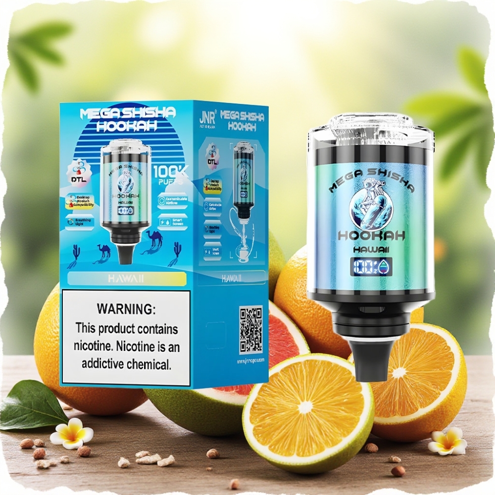 JNR Mega Shisha Hookah 100K شاشة ذكية هوائي قابل للتعديل هاواي