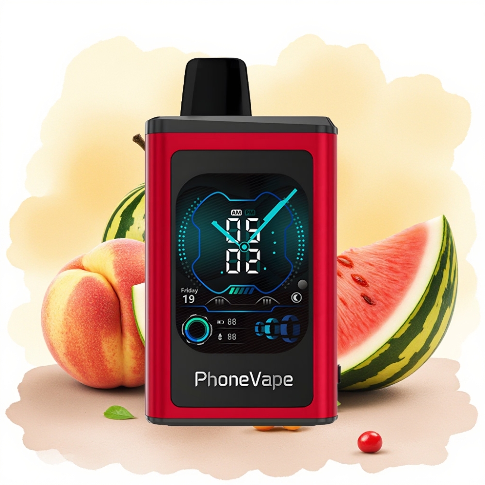 JNR PhoneVape 30000 نفخة بخار قابل لإعادة الشحن بطارية 850mAh نكهة خوخ مانجو بطيخ