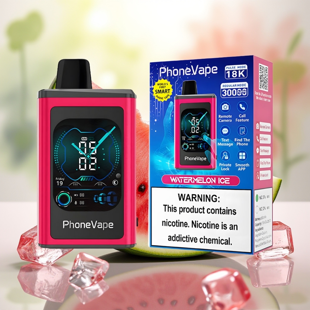JNR PhoneVape 30000 نفخة بطارية 850mAh شاحن Type-C تحكم بالتطبيق بطيخ مثلج