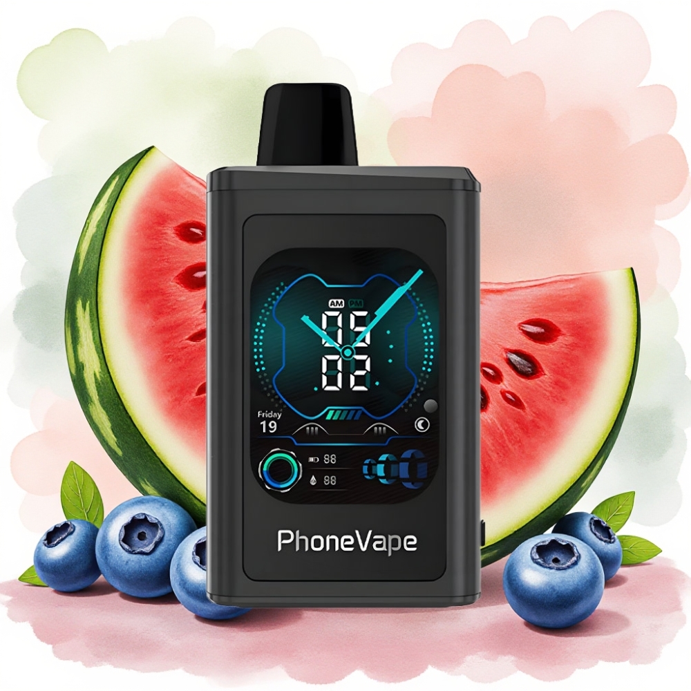 JNR PhoneVape 30000 نفخة بطارية 850mAh شاحن Type-C تحكم بالتطبيق بطيخ بلوبيري