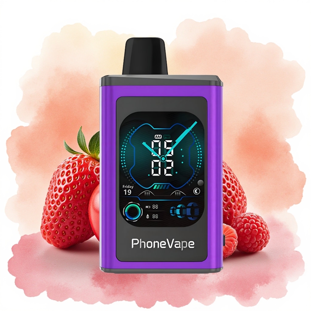 JNR PhoneVape 30000 نفخة بطارية قابلة لإعادة الشحن شريحة توربو كرز فراولة توت