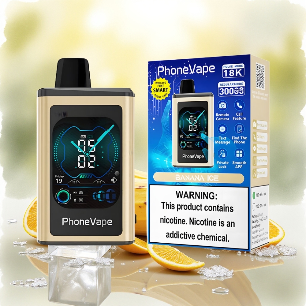 JNR PhoneVape 30000 نفخة شاحن Type-C تحكم بالتطبيق موز مثلج