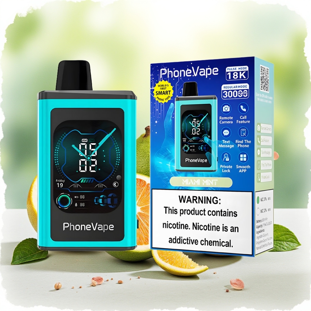 JNR PhoneVape 30000 نفخة شاحن Type-C نعناع ميامي