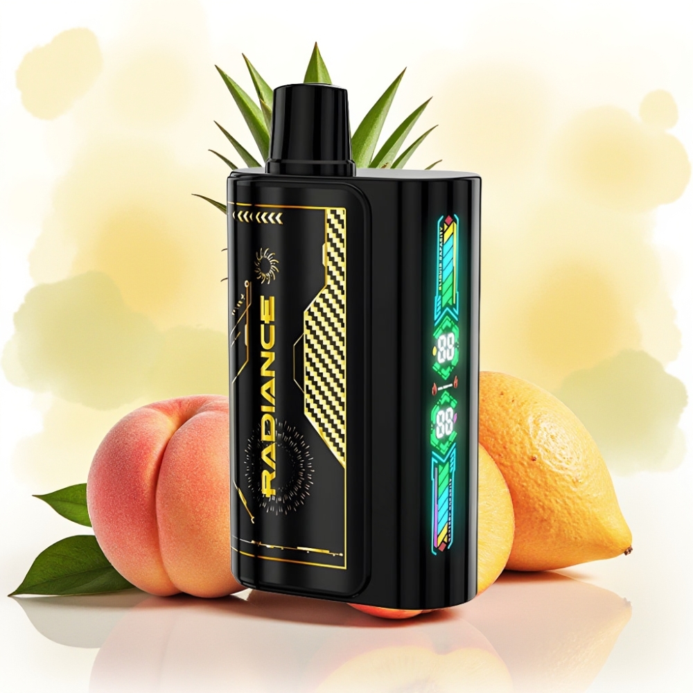 JNR Radiance 31000 نفخة شاشة ذكية بطارية قابلة للشحن بنكهة الخوخ والمانجو والأناناس