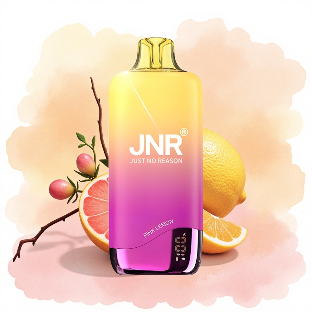 JNR Rainbow 10500 Puff بخاخ قابل للتخلص منه بنكهة الليمون الوردي، بطارية 600mAh، خزان 18مل