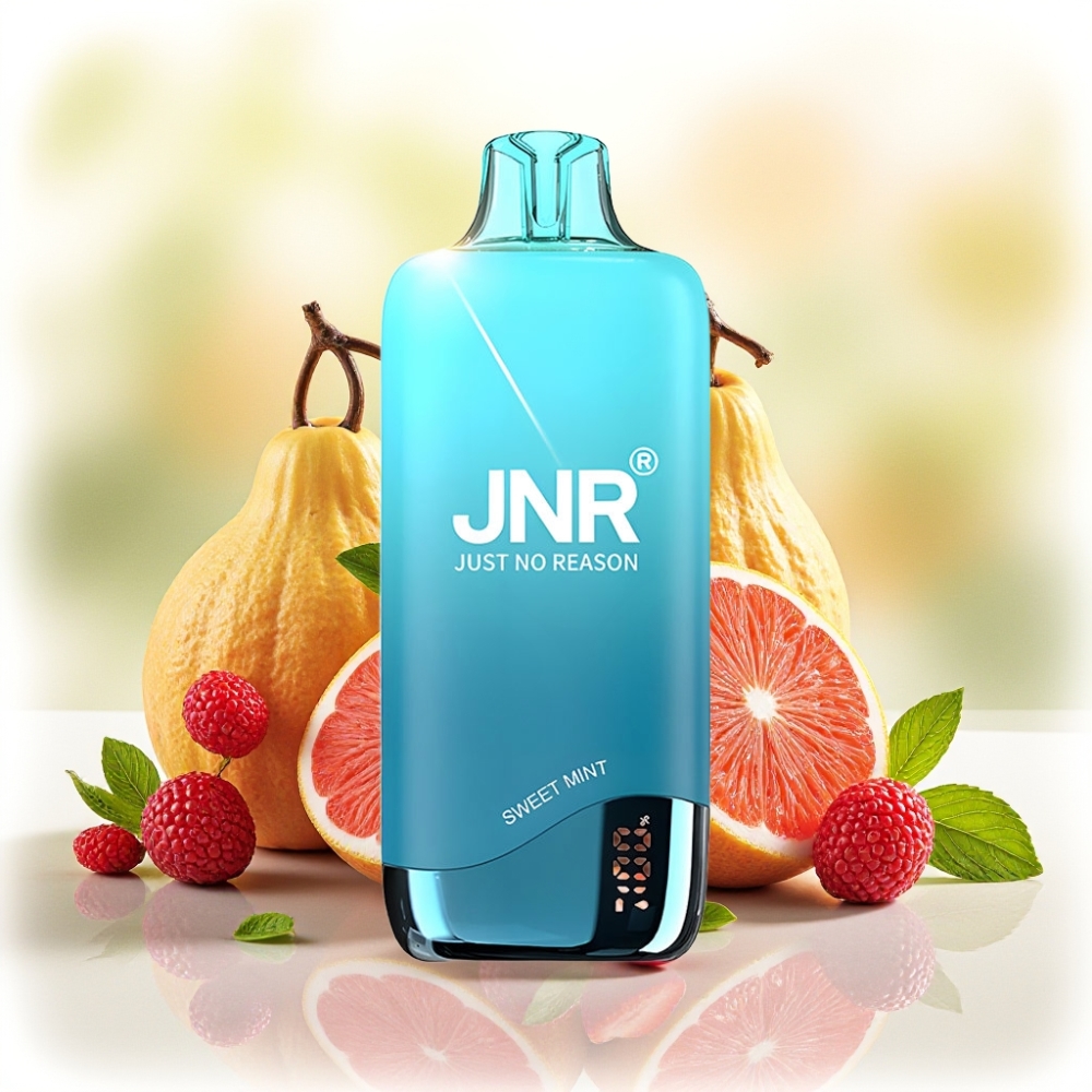 JNR Rainbow 10500 Puffs 18ml نعناع حلو شاحن USB Type-C