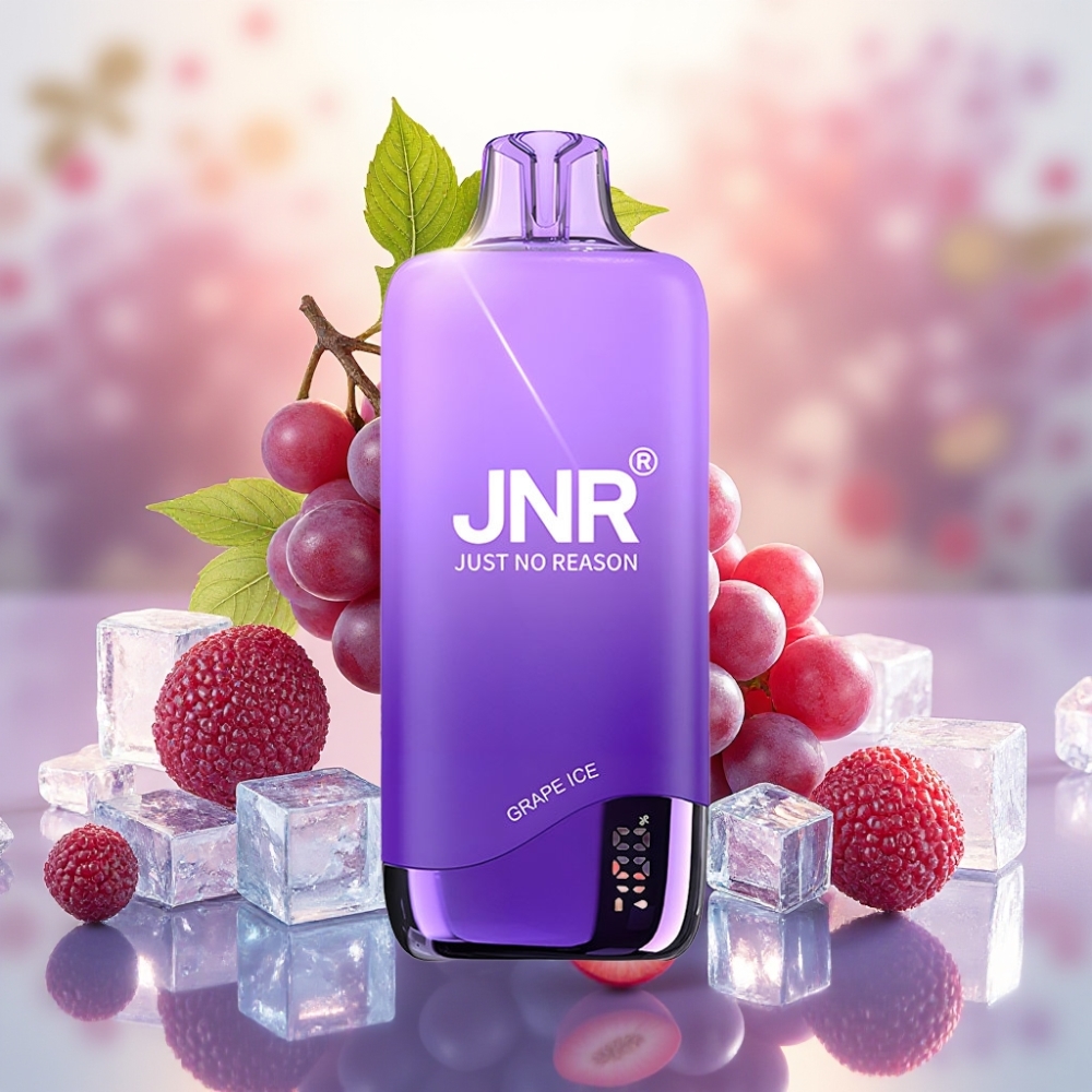 JNR Rainbow 10500 نفخة شيشة إلكترونية بطعم عنب مثلج بشاحن USB-C