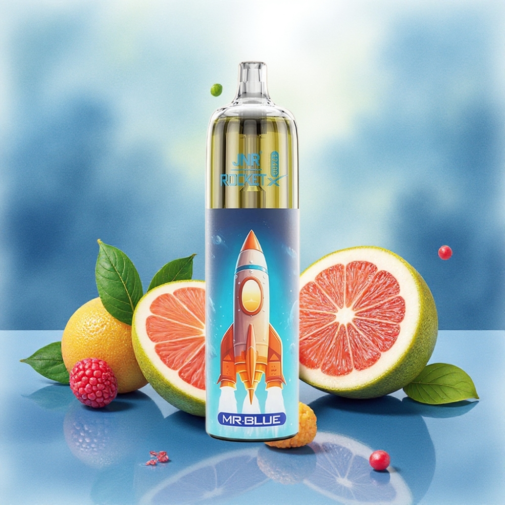 JNR Rocket-X 12400 نفخة سيجارة إلكترونية بتدفق هواء قابل للتعديل وبطارية 850 مللي أمبير (أزرق السيد)