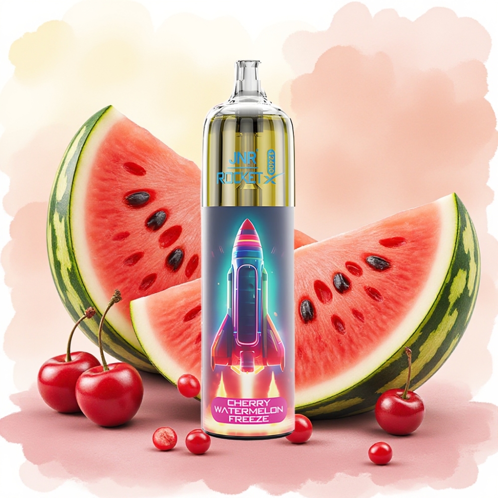 JNR Rocket-X 12400 نفخة سحابة قابلة للتعديل بنكهة الكرز والبطيخ