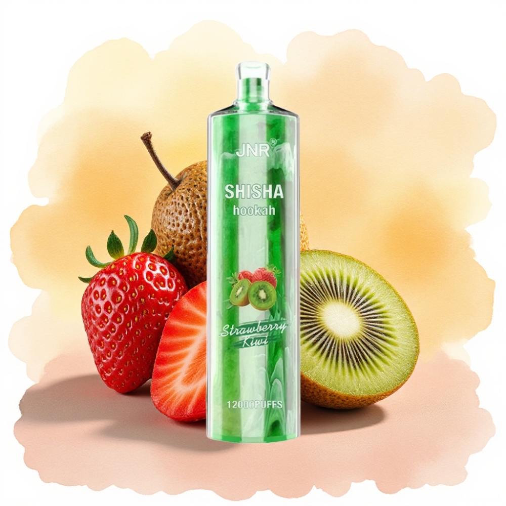 JNR Shisha Hookah 12000 نفخة - فراولة كيوي، 750mAh، 24ml، 0.6 أوم