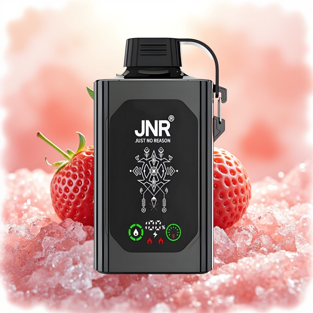 JNR Shisha Hookah Box 20500 نفخة - فراولة آيس - شاشة HD - بطارية 1000mAh