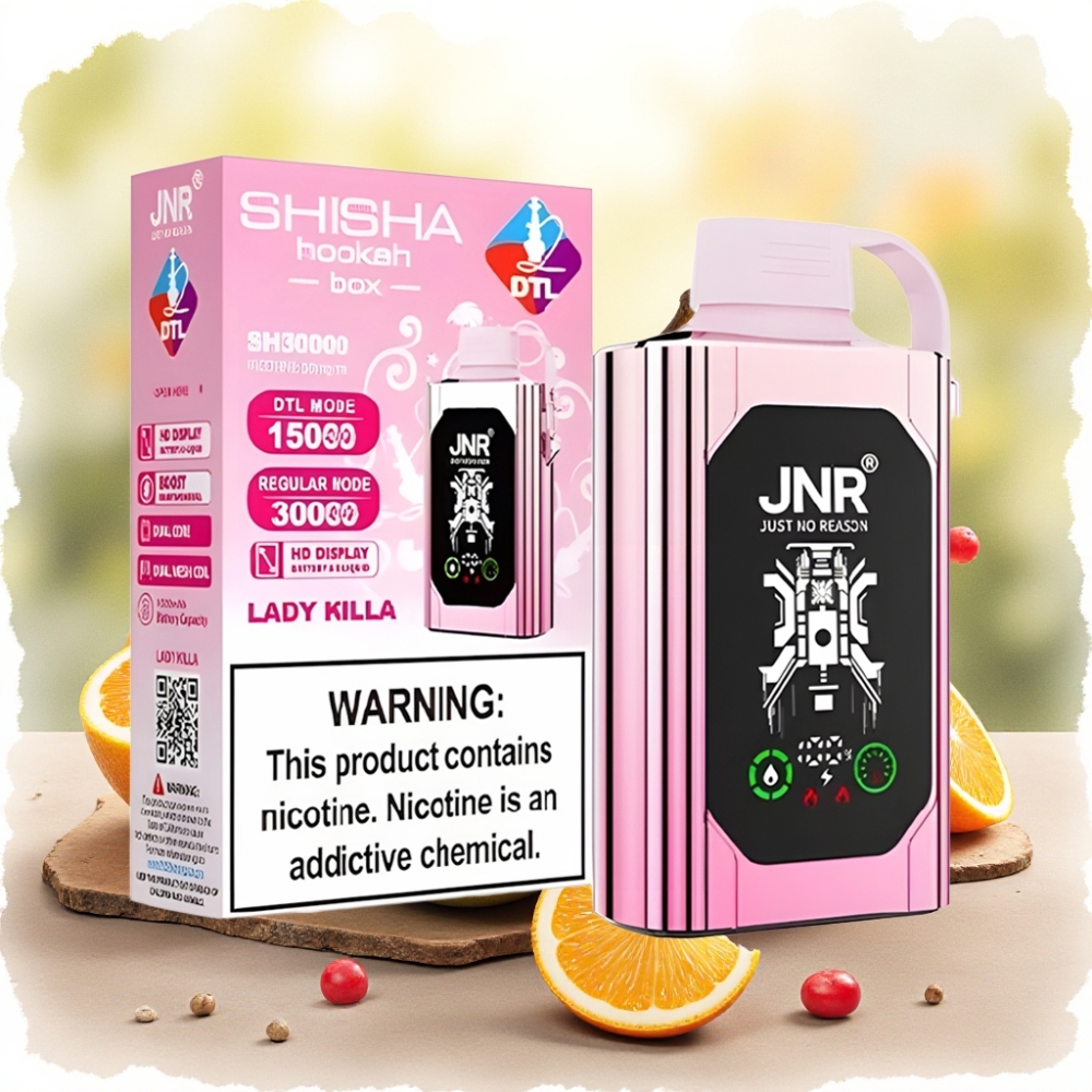 JNR Shisha Hookah Box 20500 نفخة - شاشة HD - بطارية 1000mAh - سيدة القاتلة