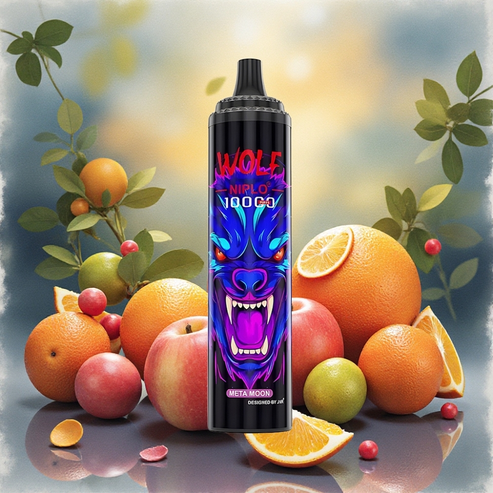 JNR Wolf Niplo 10000 Puff Mesh 1.0 Ohm 20ml طعم Meta Moon