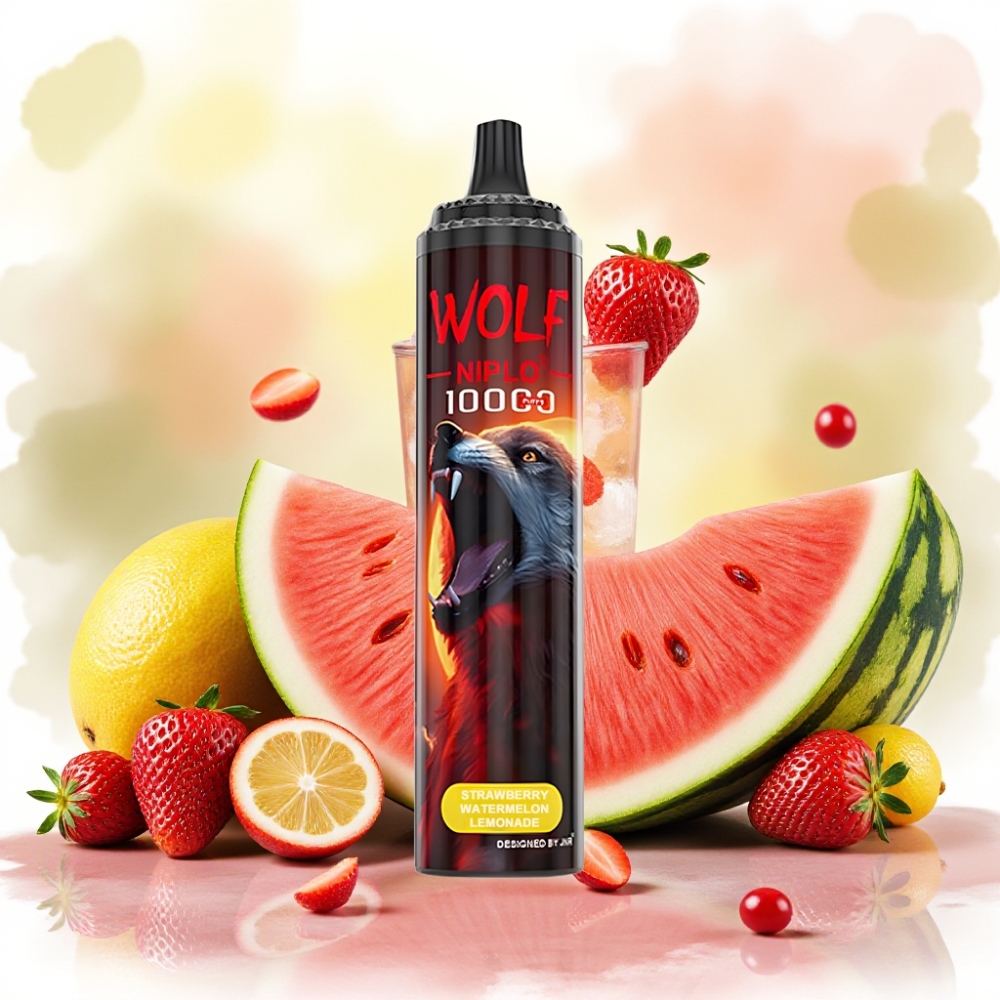 JNR Wolf Niplo 10000 Puffs فراولة بطيخ ليموناضة شبكة 1.0 أوم 20مل