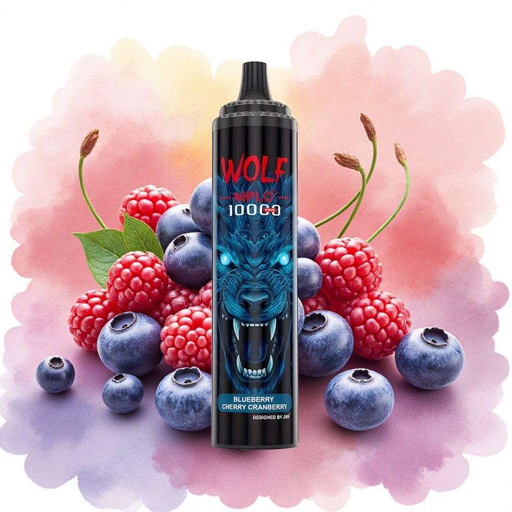JNR Wolf Niplo 10000 Puffs توت - كرز - توت بري شبكة 1.0 أوم 650mAh 20ml