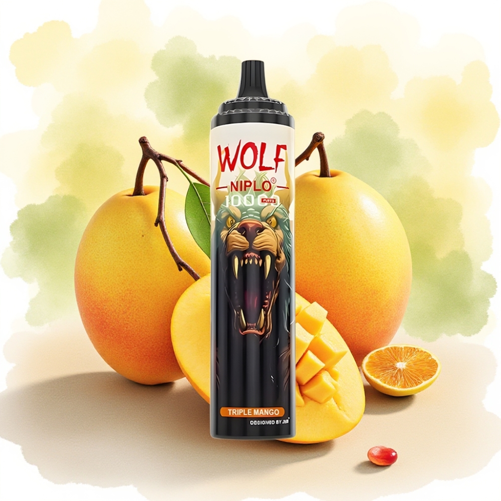 JNR Wolf Niplo 10000 Puffs مانجو ثلاثي شبكة 1.0 أوم شحن Type-C