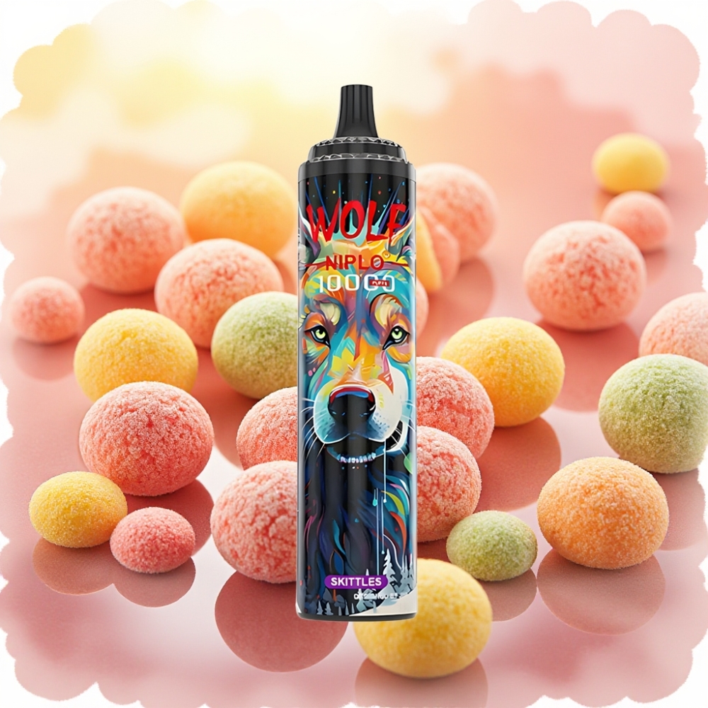 JNR Wolf Niplo 10000 Puffs 20ml 5% Skittles