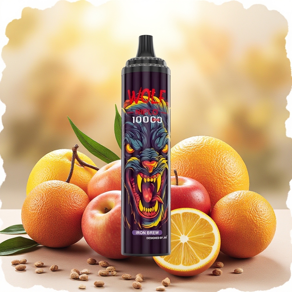 JNR Wolf Niplo 10000 Puffs 20ml Mesh 1.0 Ohm Type-C عصير الحديد