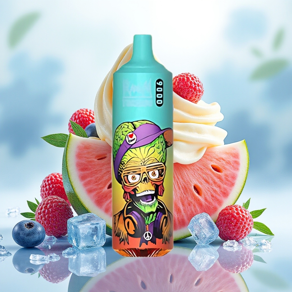 RandM Fumot Tornado 9000 Puffs 850mAh 18mL Mesh Coil Bluelicious Ice