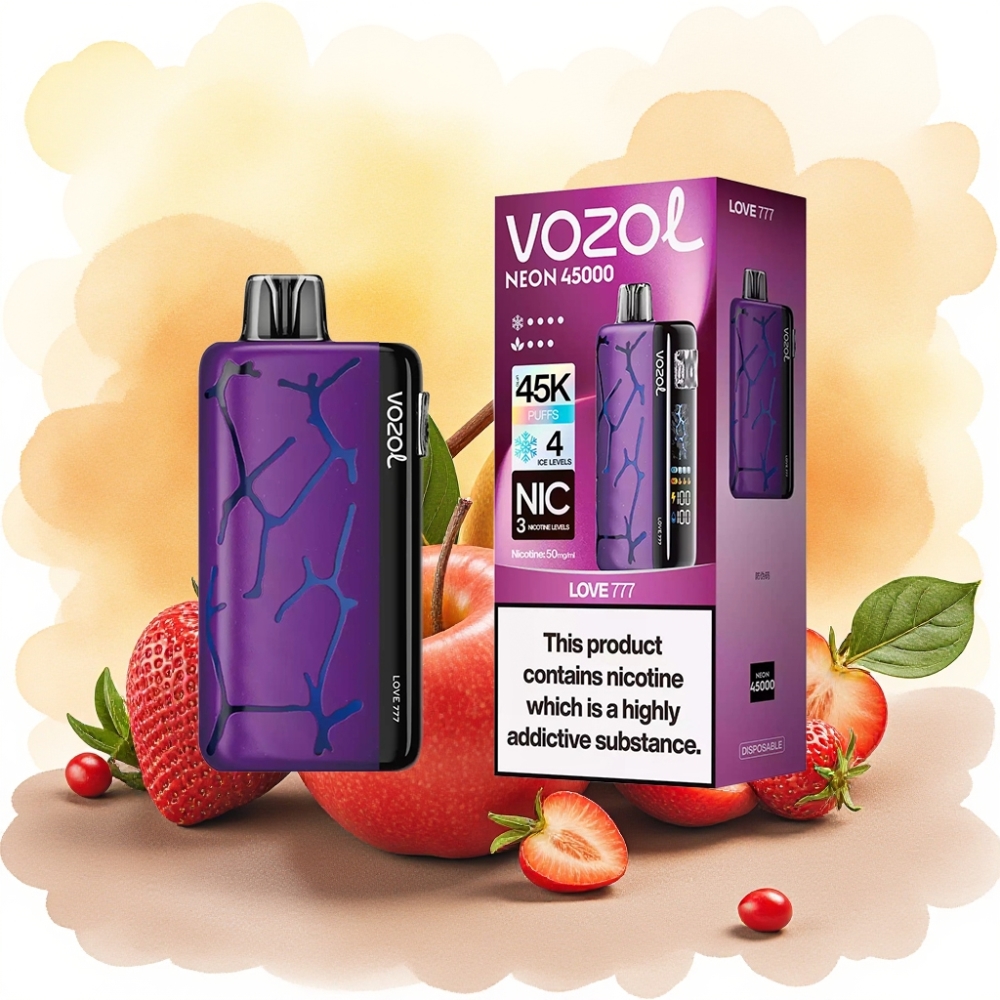 Vozol Neon 45000 نفخة سيجارة إلكترونية قابلة للتعديل مع 4 درجات تبريد و3 تدفقات هواء